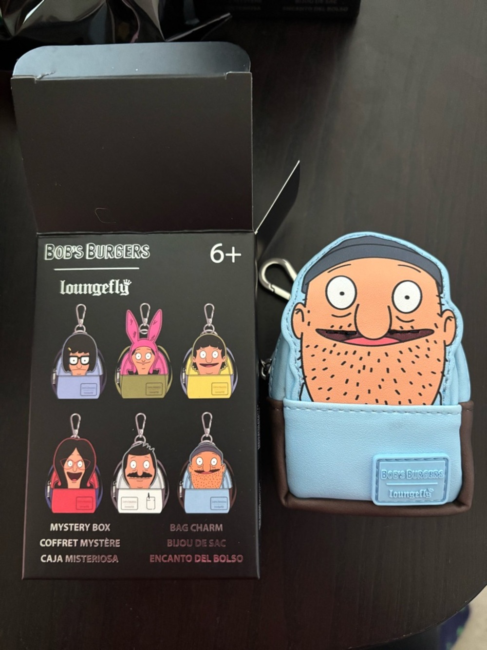 Loungefly Bob's Burgers Teddy Blue and Brown Mini Backpack Bag Charm